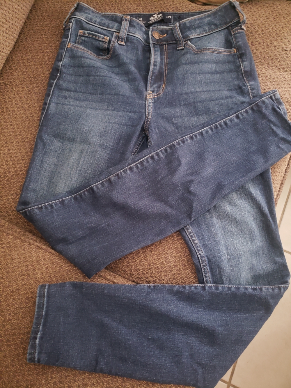 Hollister High-Rise Super Skinny Dark Blue Jeans